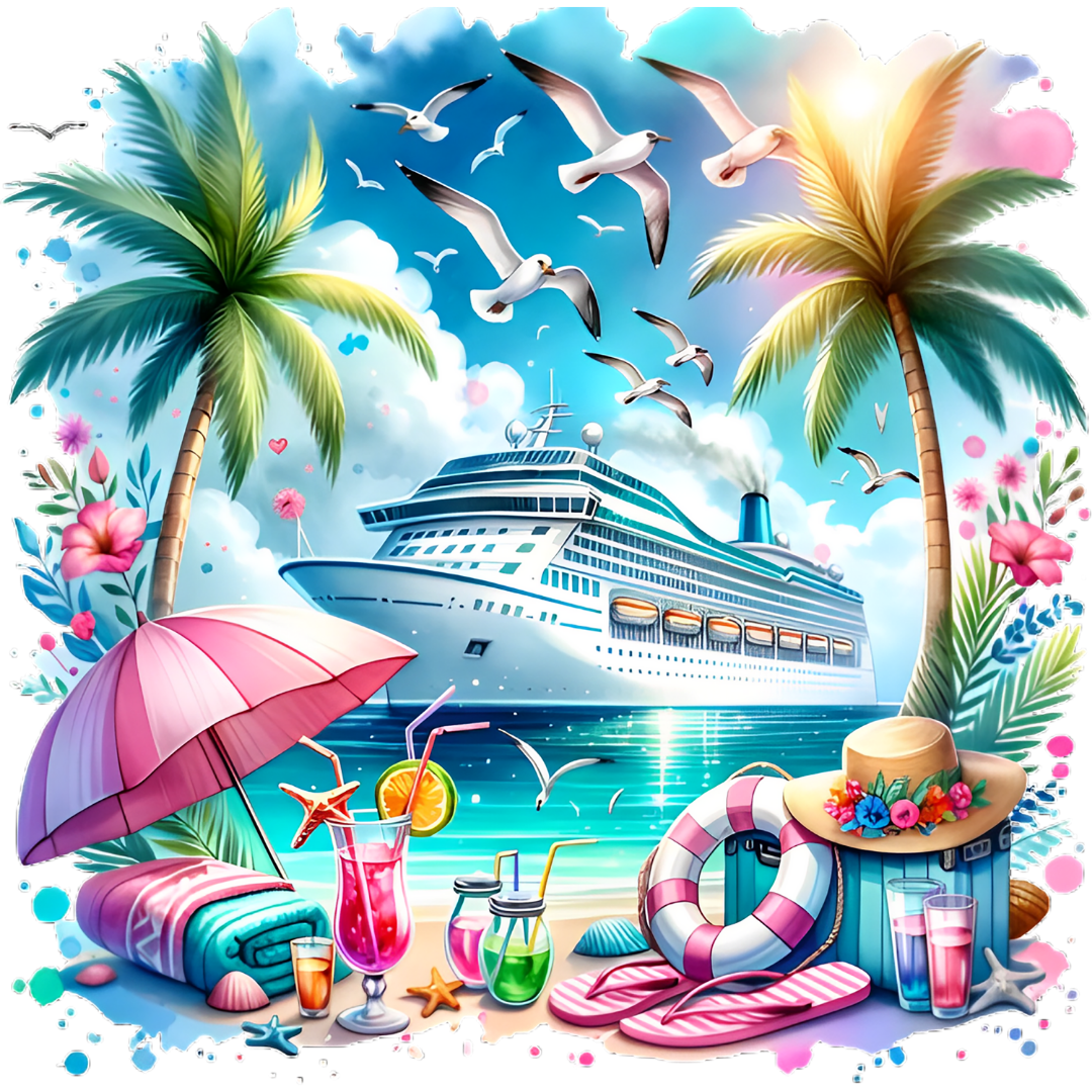 Beach Trip Vacation Design-Ready to Press A One Printing Supplies
