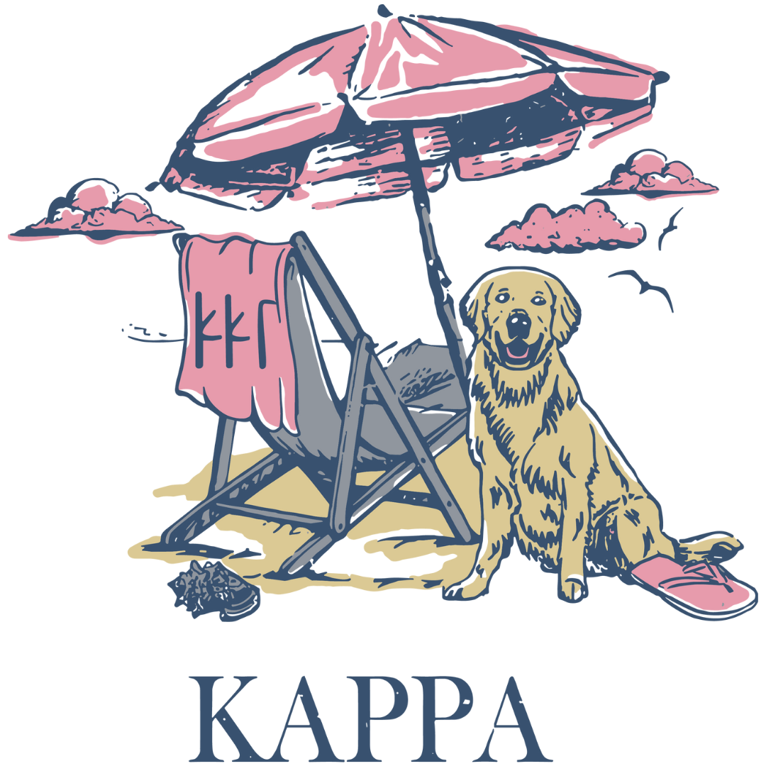 Kappa Kappa Gamma Beach Design-Ready to Press A One Printing Supplies