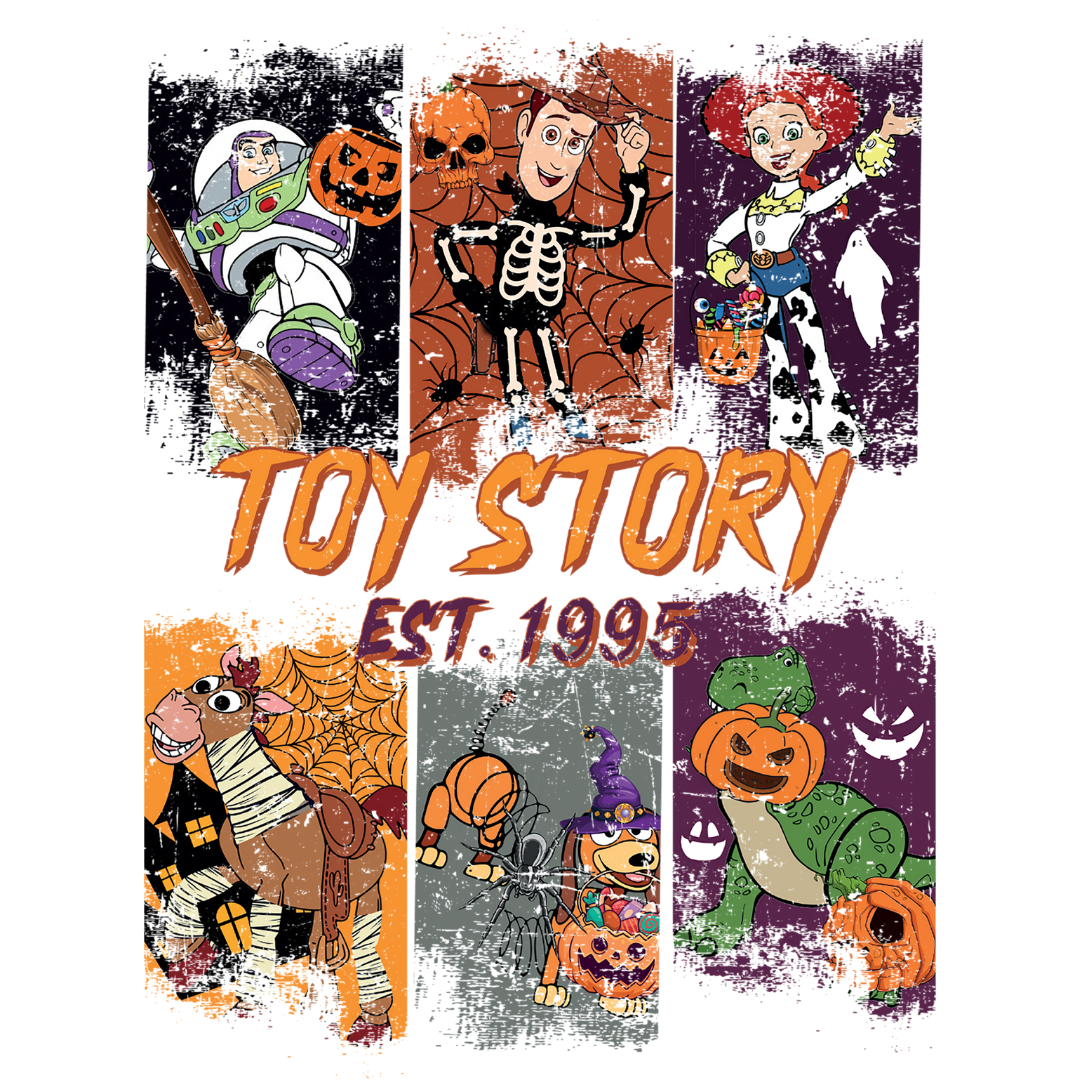 Retro Dusney Toy Stories Movie Characters, Family Vacation Design-Ready to Press A One Printing Supplies