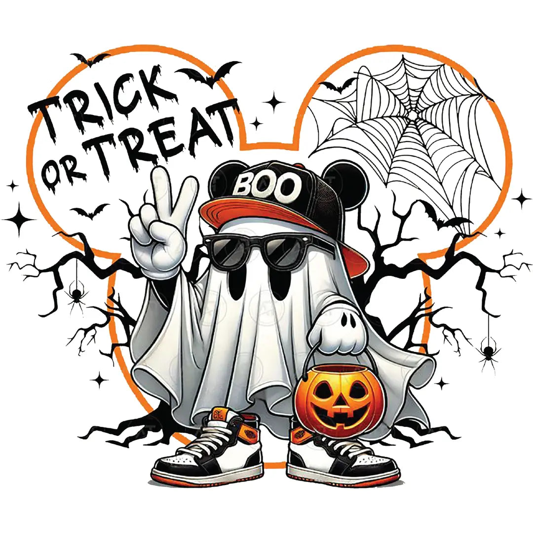 Cute Ghost Haloween Design- DTF Ready to Press A One Printing Supplies