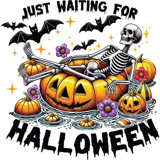 Funny Skeleton Halloween Design-DTF Ready to Press