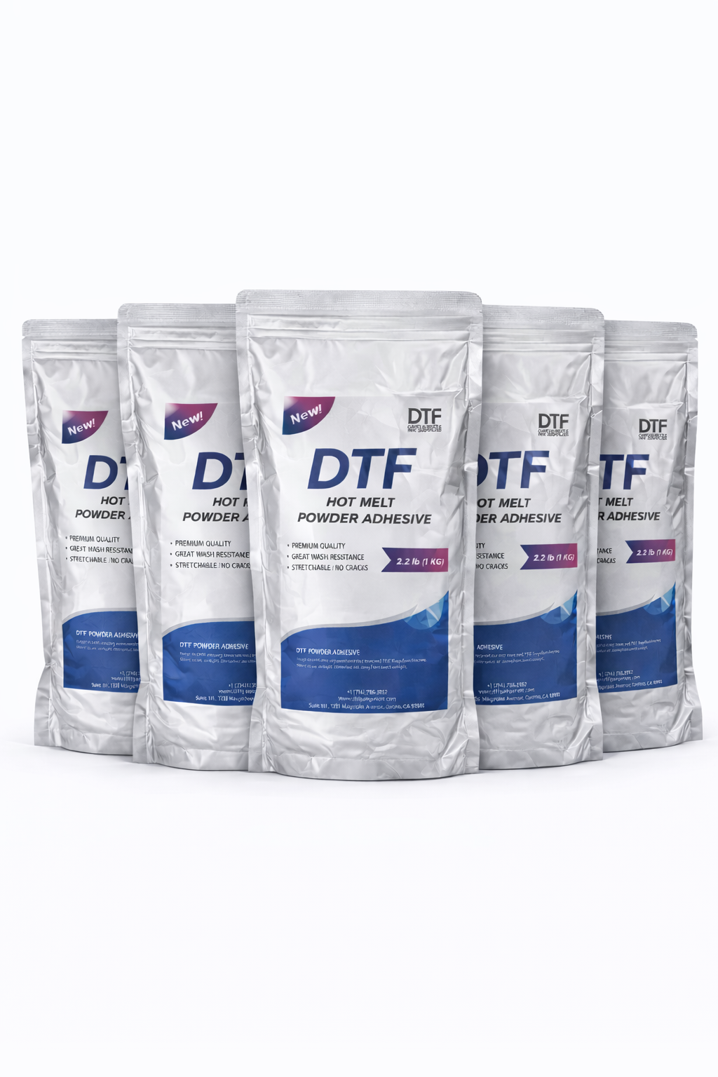DTF Hot Melt Powder 1kg (Pack of 5) DTF