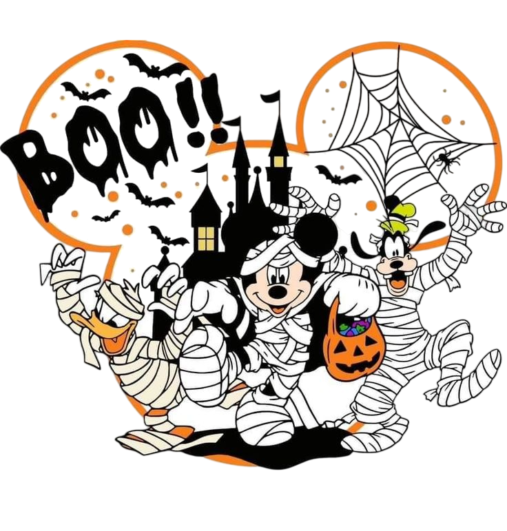Boo halloween mickey & ducky A One Printing Supplies