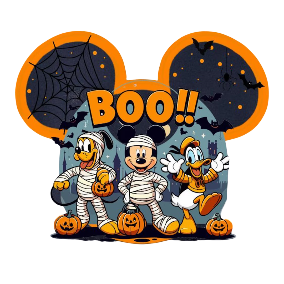 Boo halloween mickey and ducky A One Printing Supplies