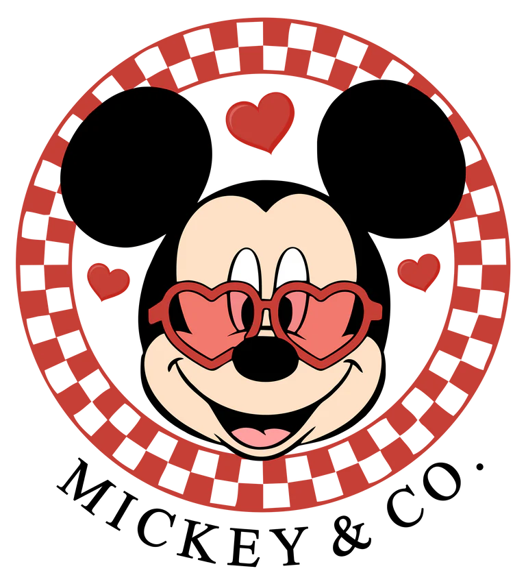 Mickey Valentines Love Design-Ready to Press A One Printing Supplies