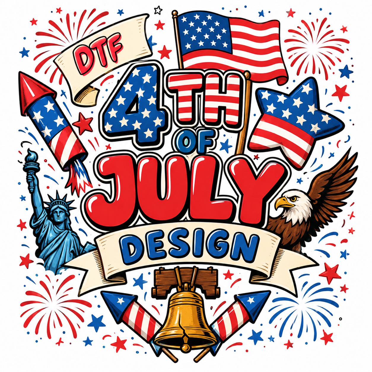 4TH-OF-JULY-READY-TO-PRESS-DESIGNS A One Printing Supplies