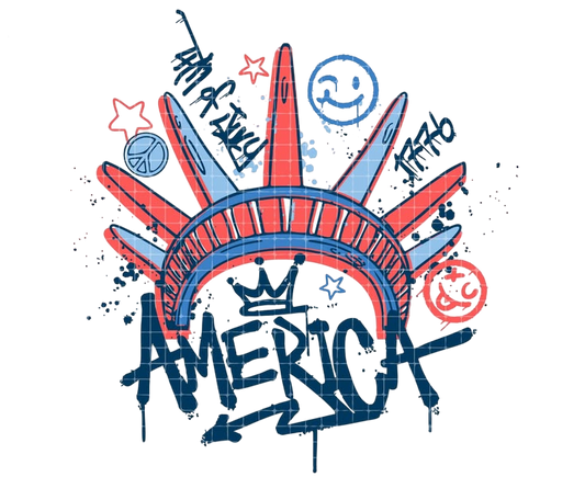 America funky design A One Printing Supplies