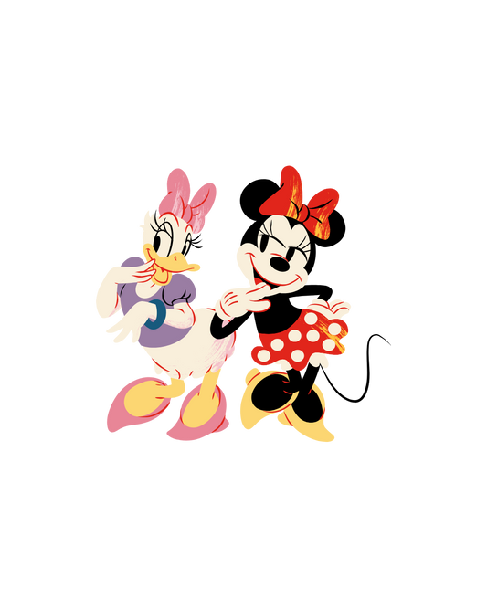 Minnie Mouse and Daisy Duck posing together A One Printing Supplies