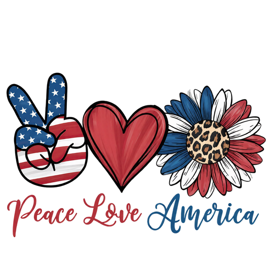 Peace Love America A One Printing Supplies