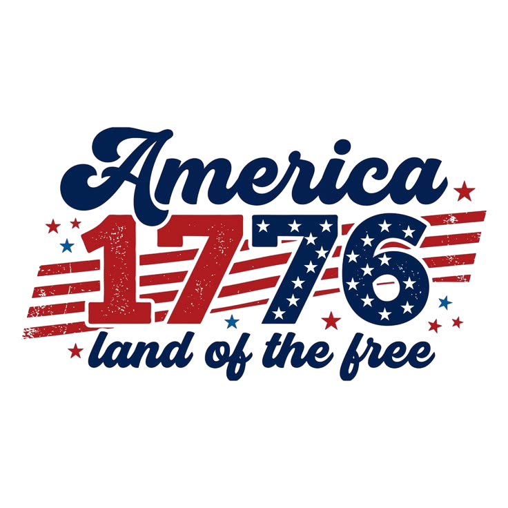America 1776 land of the free A One Printing Supplies