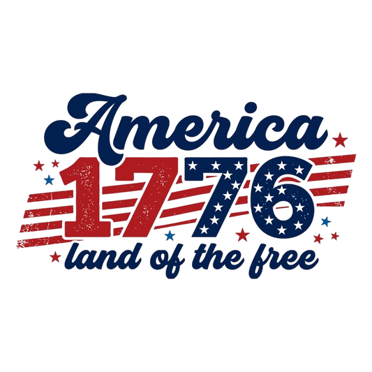 America 1776 land of the free A One Printing Supplies