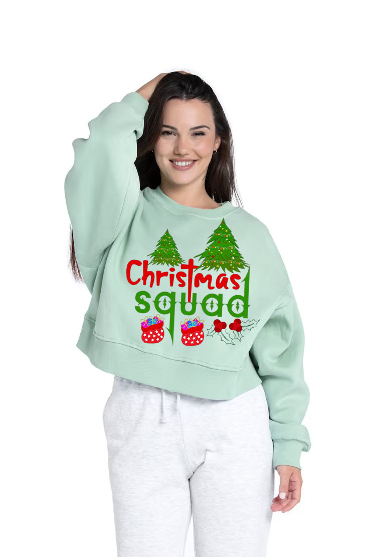 Christmas Squad Design Sweatshirt A One Printing Supplies