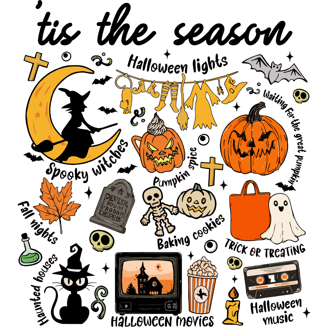 Haloween Tis the Season Design-DTF Ready to Press