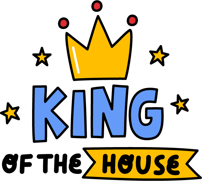 Dad is King of the house-Transfer A One Printing Supplies