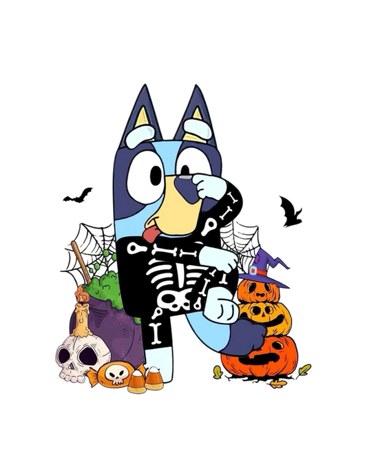 Bluey Halloween sublimation design A One Printing Supplies