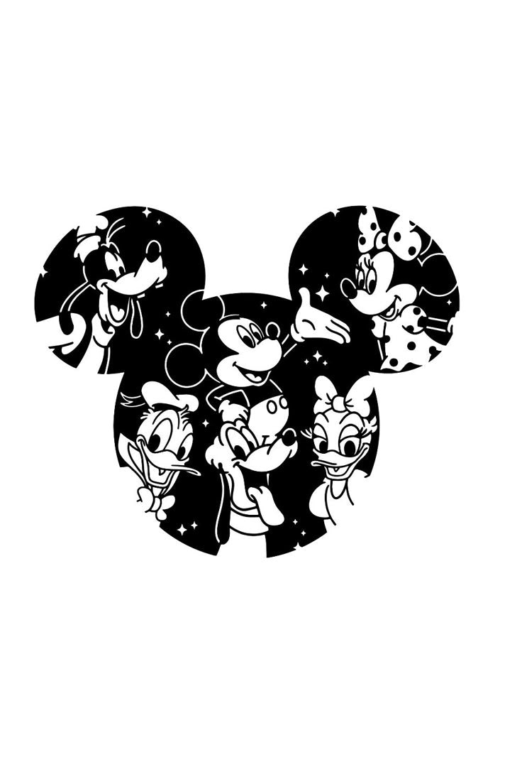 Disneyland Friends Mouse Ears A One Printing Supplies