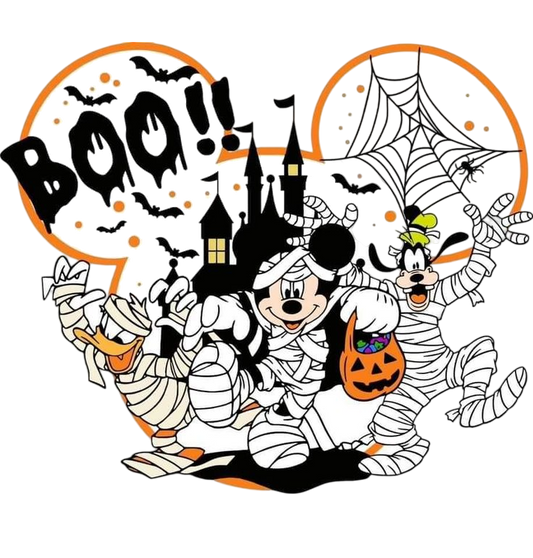 Boo halloween mickey & ducky A One Printing Supplies